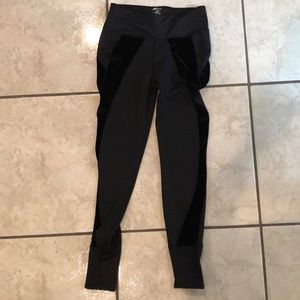 Avia Black suede workout leggings